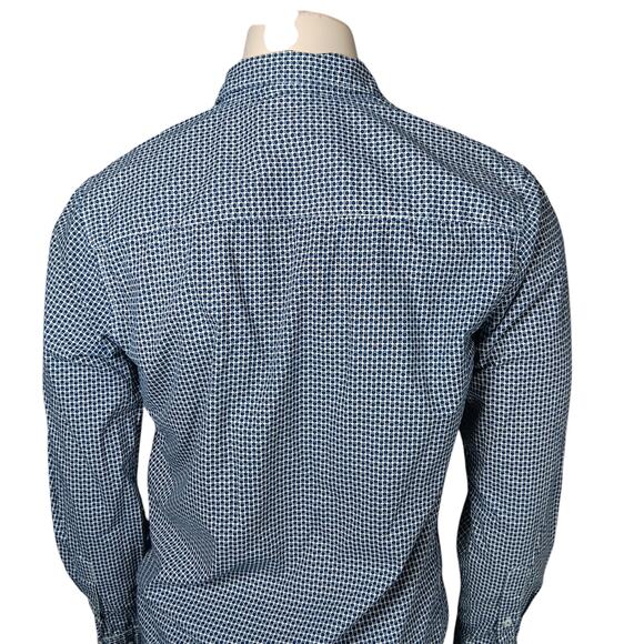 Michael Brandon Los Angeles Button Down Shirt Size Small Blue and White - Picture 6 of 10